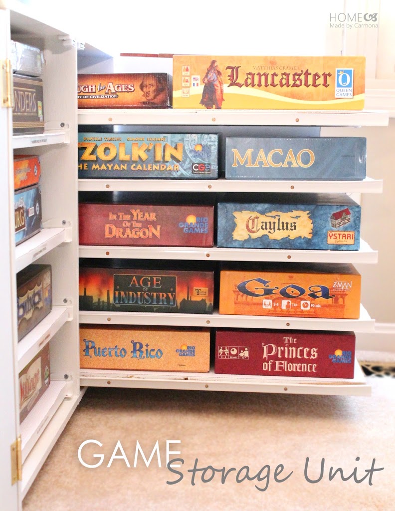 DIY Board Game Cabinet - DIY Danielle®