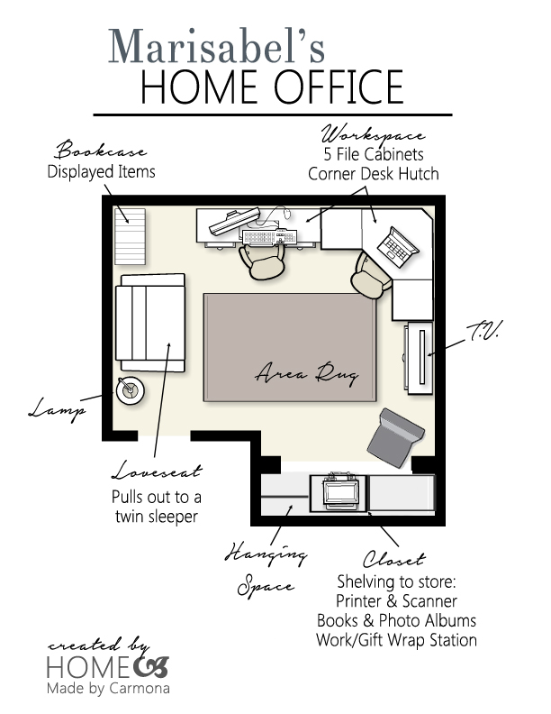 A Design Plan for an Office - Home Made by Carmona