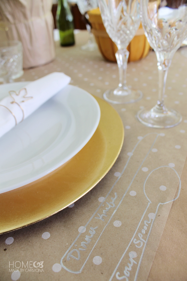 Table setting outline utensils