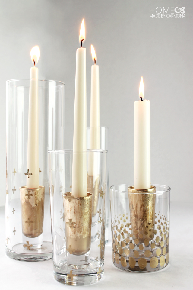 Gold Leaf A Thrift Store Candelabra - How To 