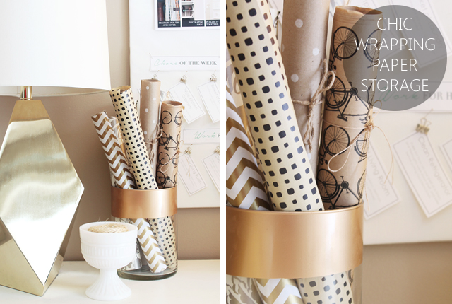 Chic Wrapping Paper Storage - Home Made by Carmona