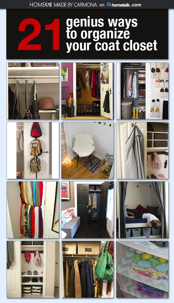 21 Genius Ways To Organize Your Coat Closet