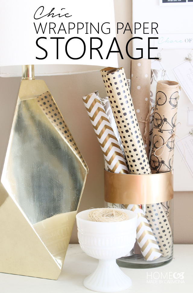 stored wrapping paper