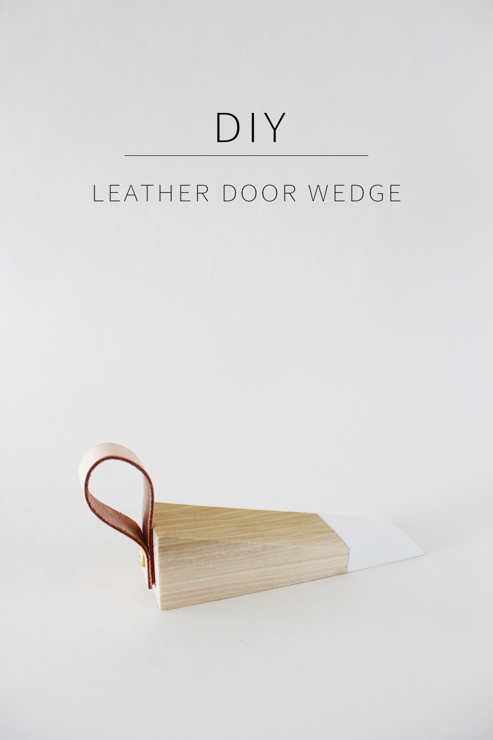 DIY Leather Door Wedge - Home Made by Carmona