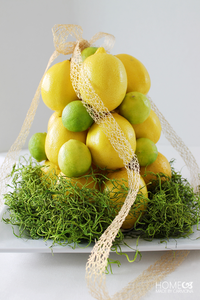 Spring centerpiece - citrus topiary