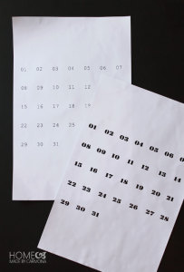 Simple DIY Art Calendar