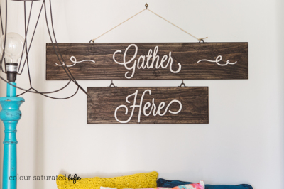 Gather Here DIY Sign