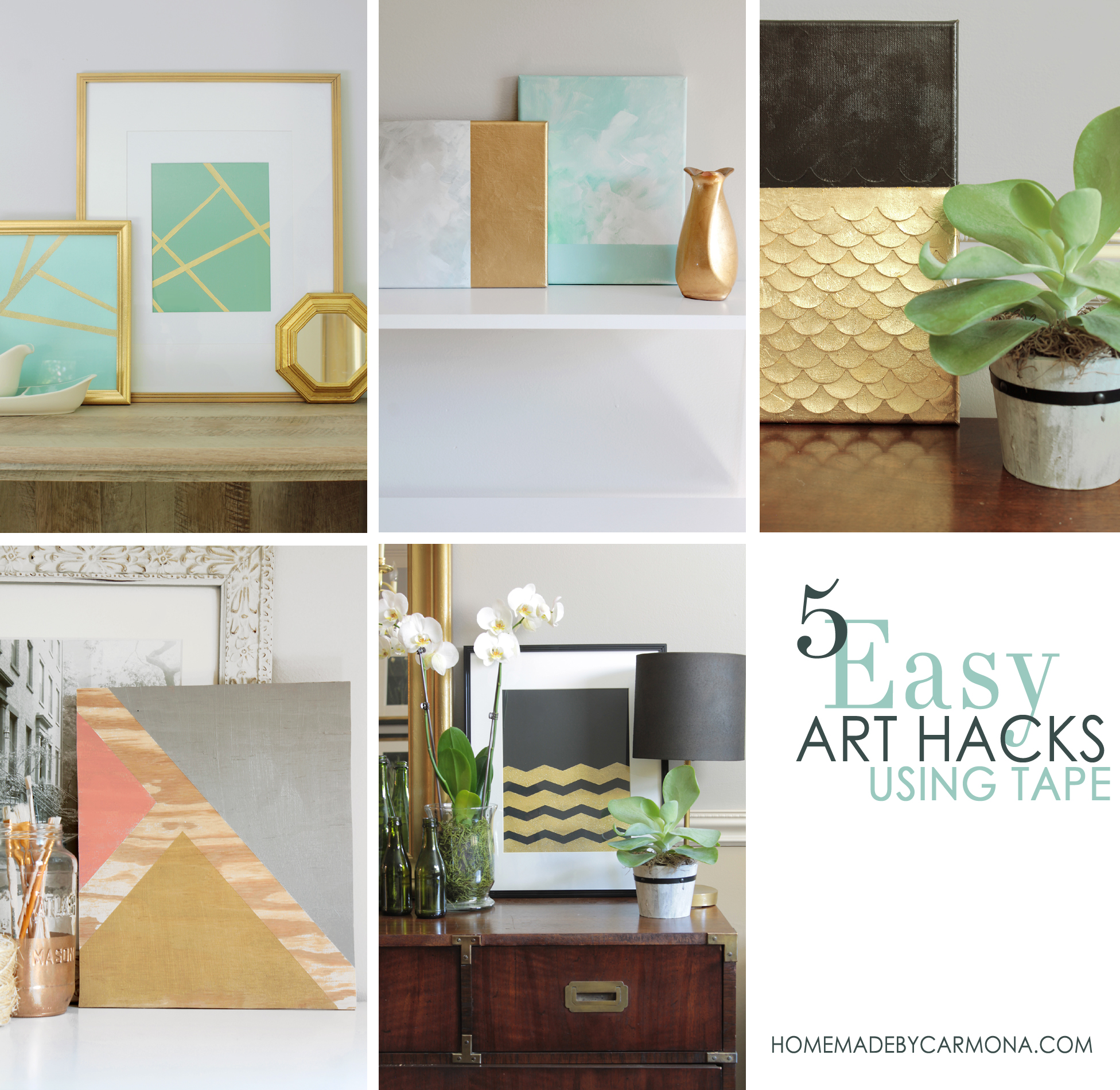 5 Easy DIY Wall Art Hacks Using Tape