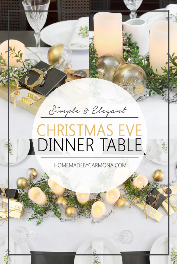 Simple and Elegant Christmas Eve Dinner Table