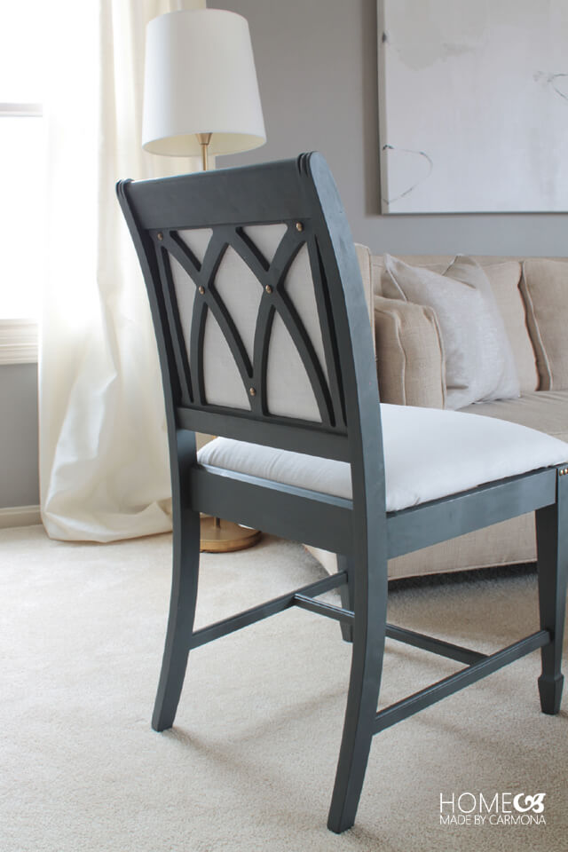 Chair Makeover - designed backing