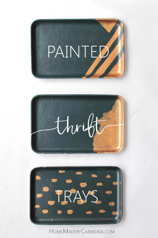 Painted Thrift Trays