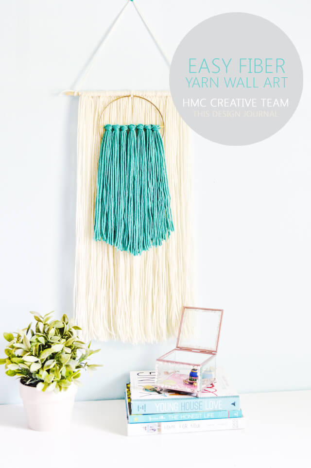 Easy Fiber Yarn Wall Art - by This Design Journal