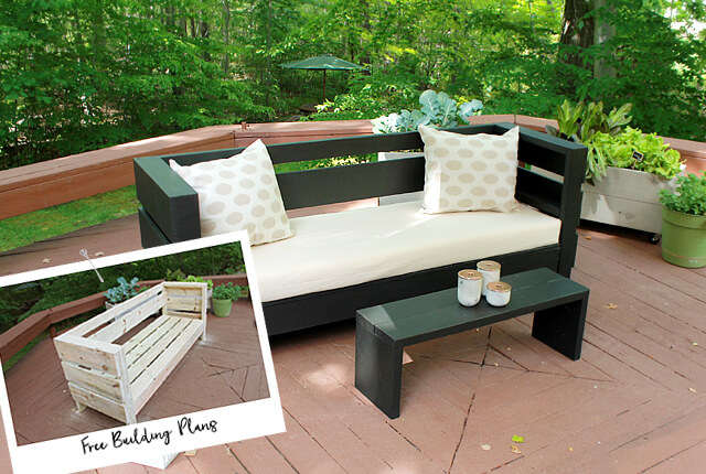 Homemade modern on sale outdoor sofa