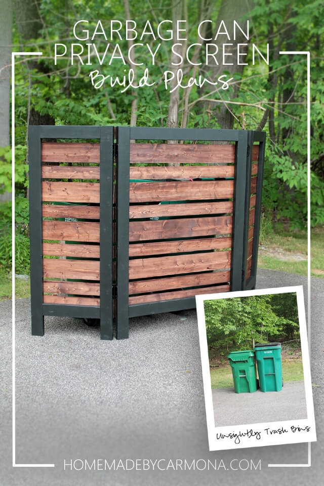 DIY Garbage Can Privacy Screen - easy build plans