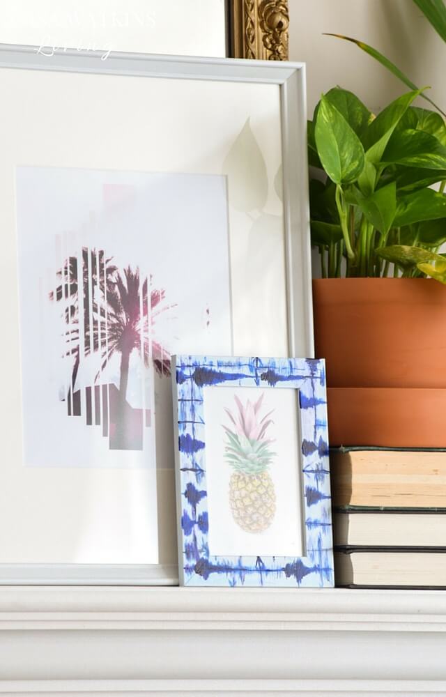 DIY-painted-faux-indigo-shibori-frame-tutorial