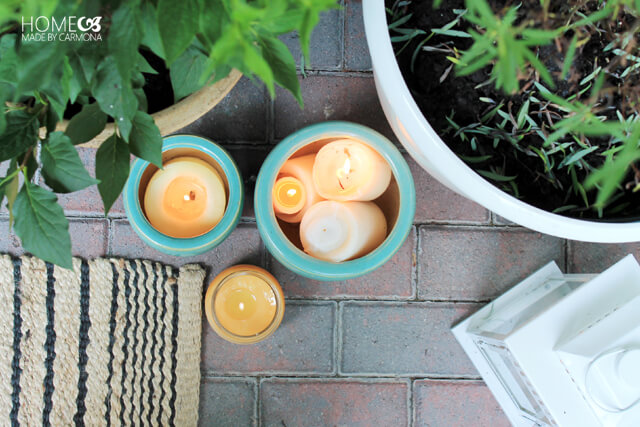 Outdoor candles to keep bugs at bay