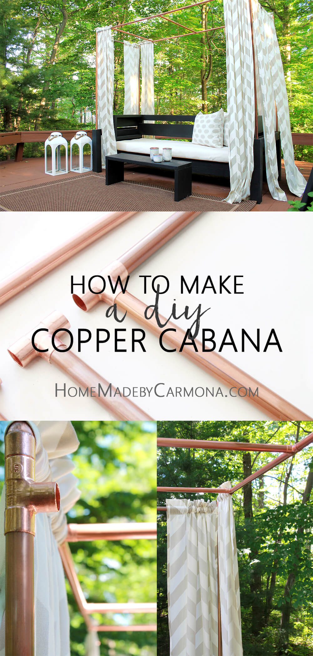 How to make a DIY Cabana out of copper pipes