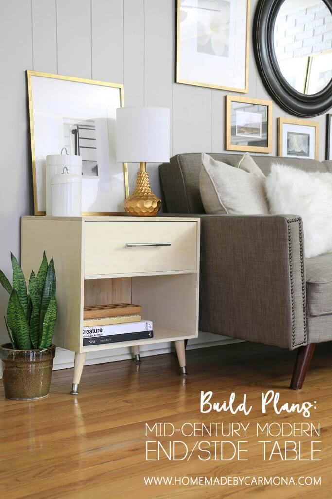 DIY Mid-Century Modern Side Table - Home Made by Carmona