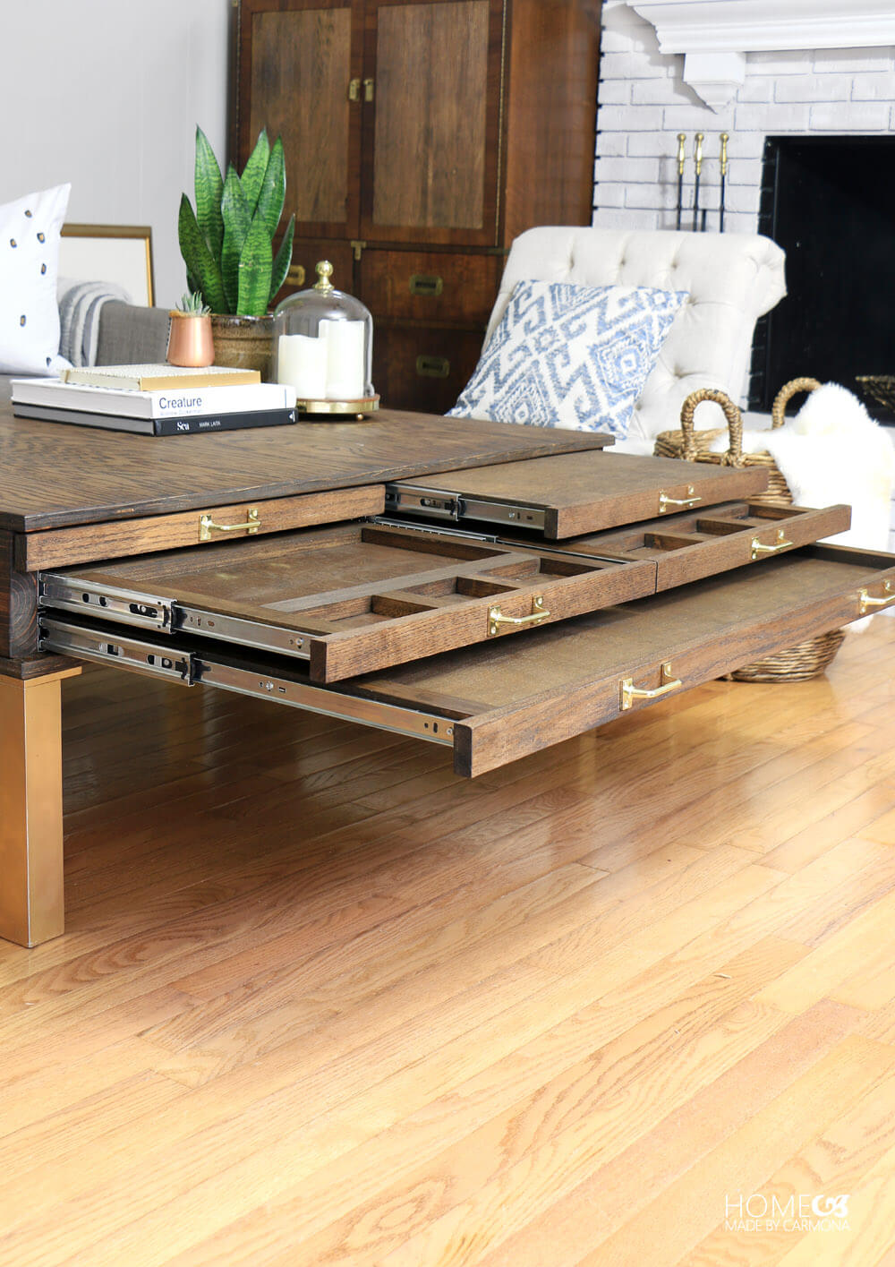 DIY Coffee Table With Storage Compartments