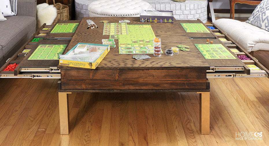 DIY Coffee Table With Hidden Storage - DIY Huntress