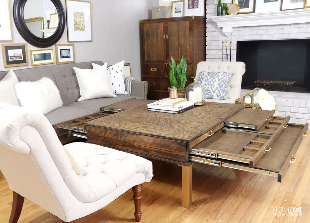 How To Build a Coffee Table With Pullouts