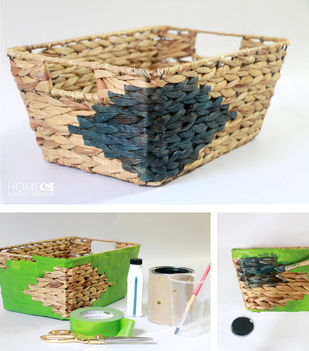 Basket hack - DIY Aztec Design