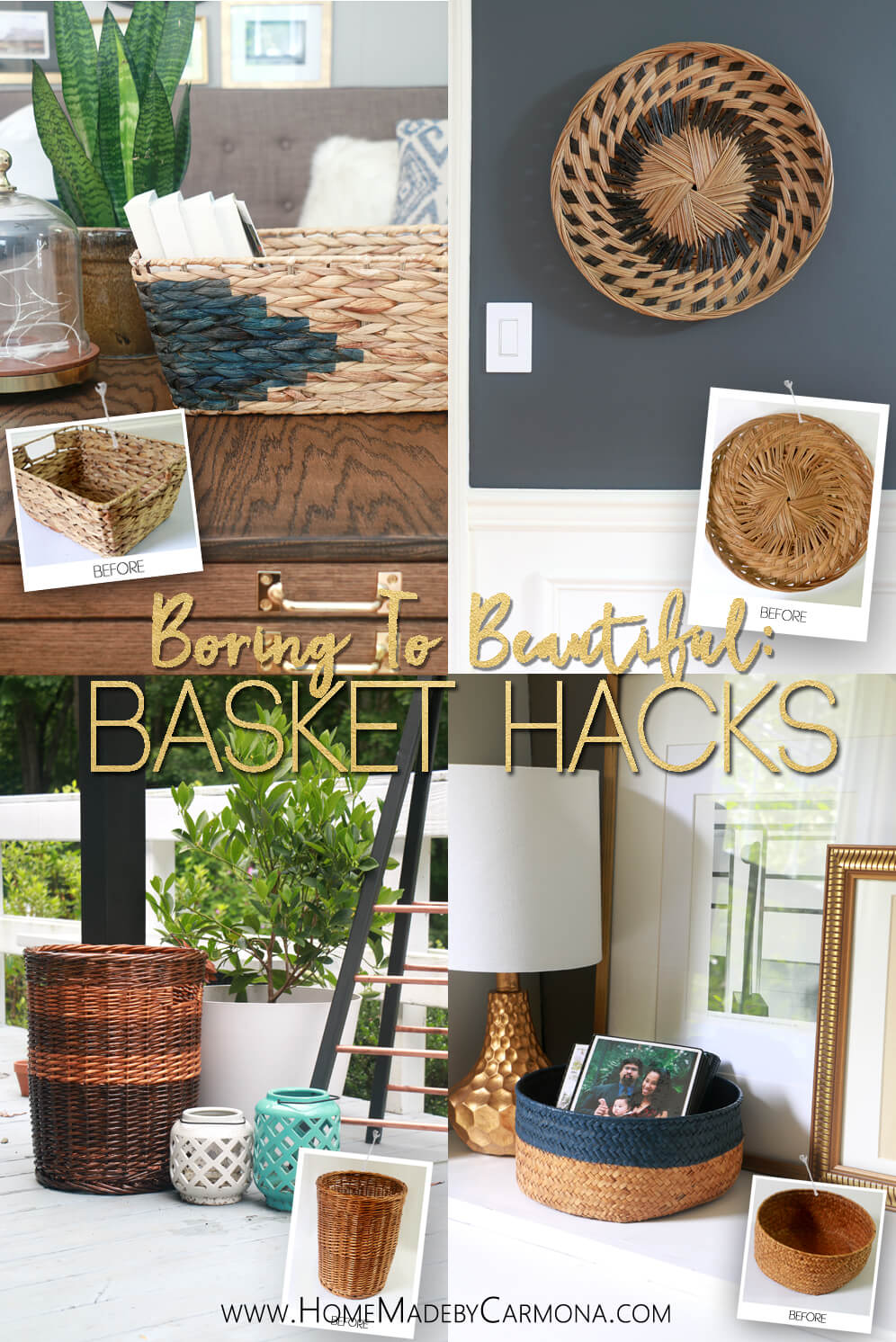 Boring To Beautiful - Awesome Basket Hacks
