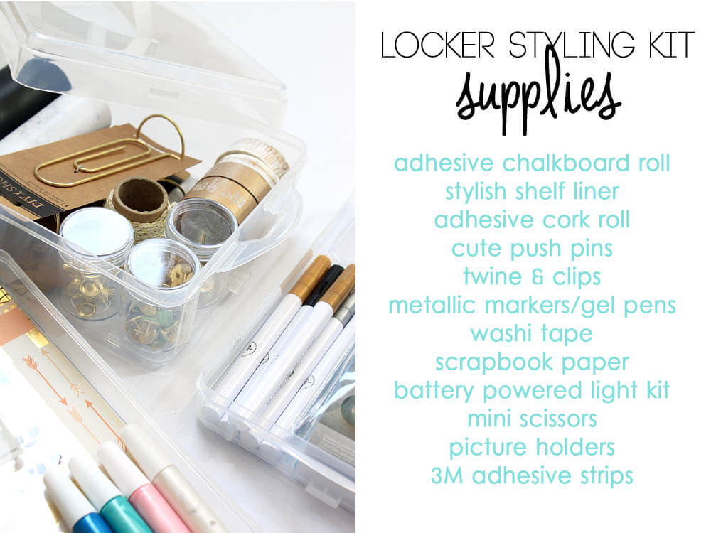 Locker Styling Kit Supply List