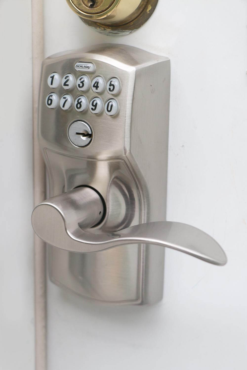 Schlage Keypad Lever with Camelot Trim