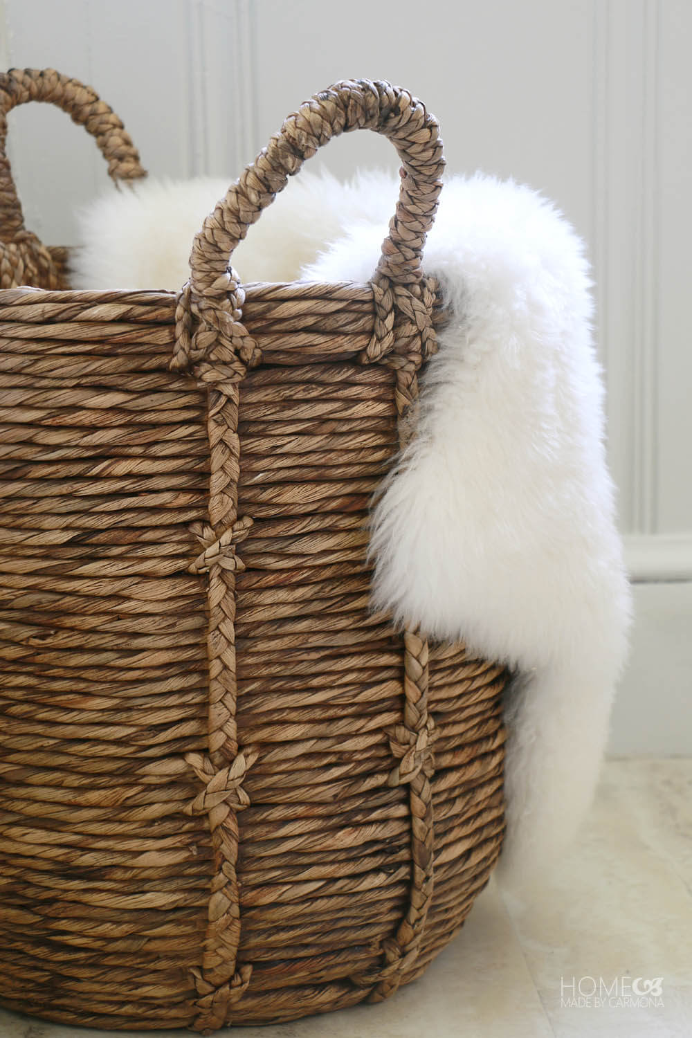 Basket with furs