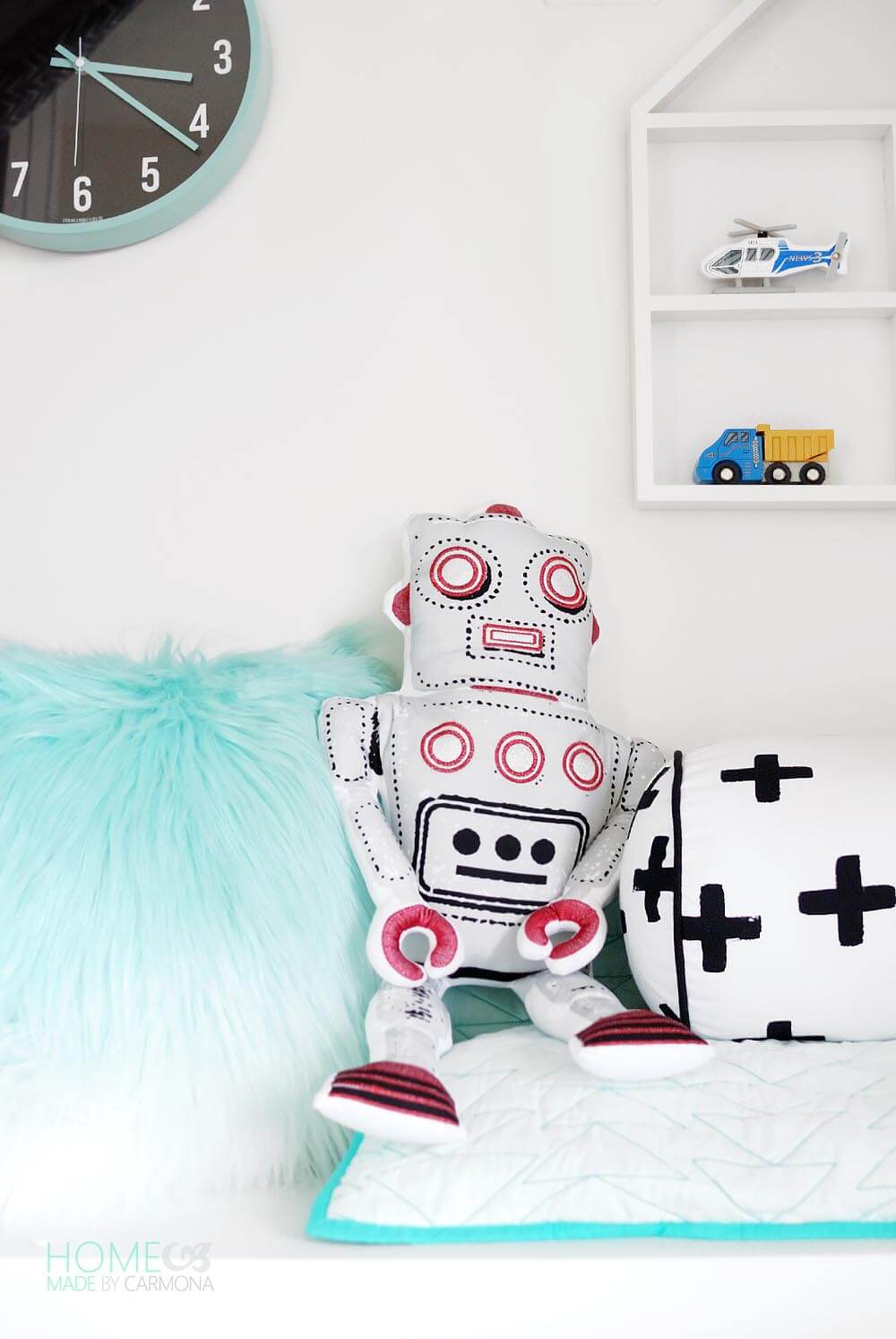 Kids Closet Play Nook - Mr. Robot Pillow
