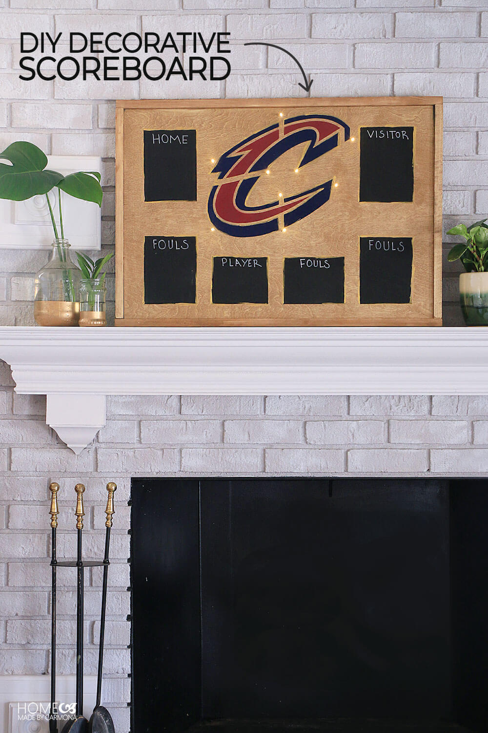 DIY Basketball Scoreboard Wall Decor