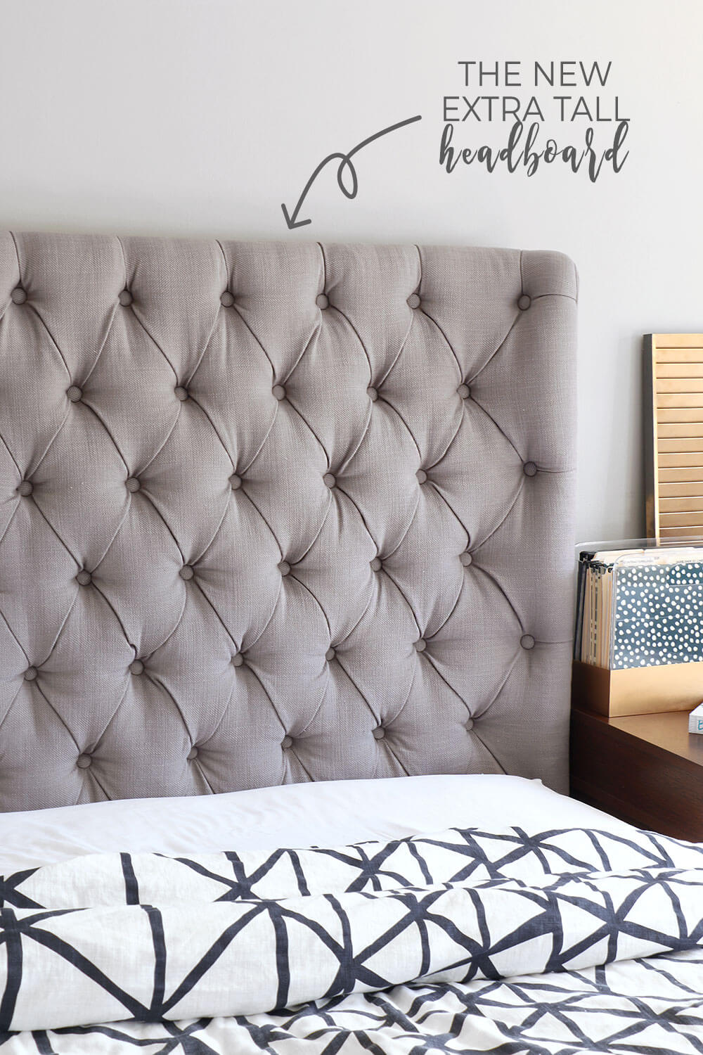 Curved tufted deals headboard