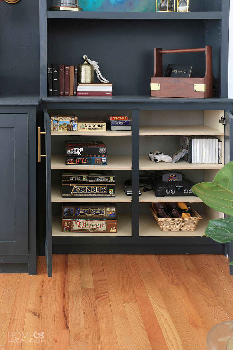 Board Game Storage Cabinet