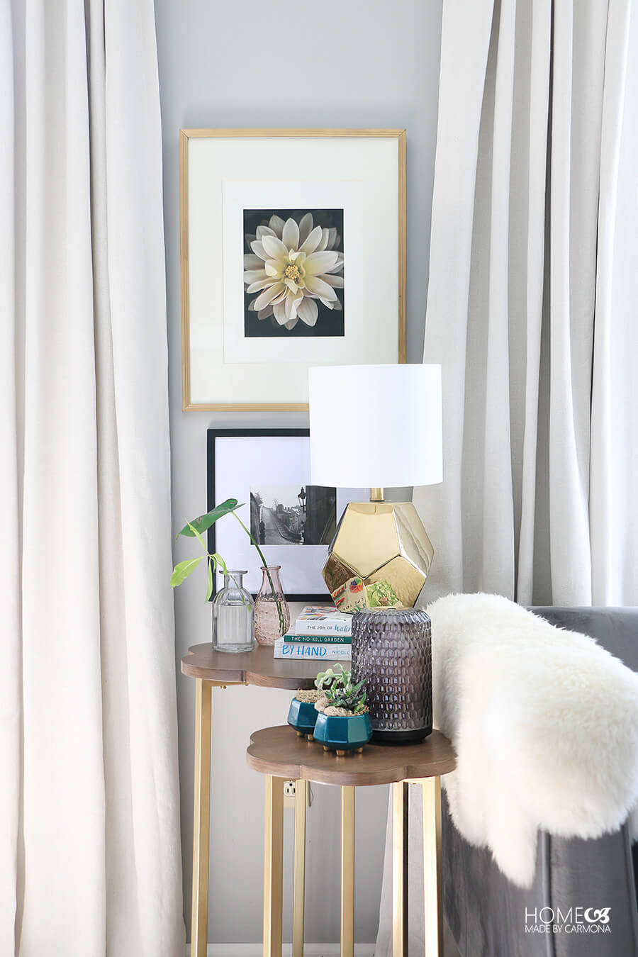 Wall-art-and-side-table-styled
