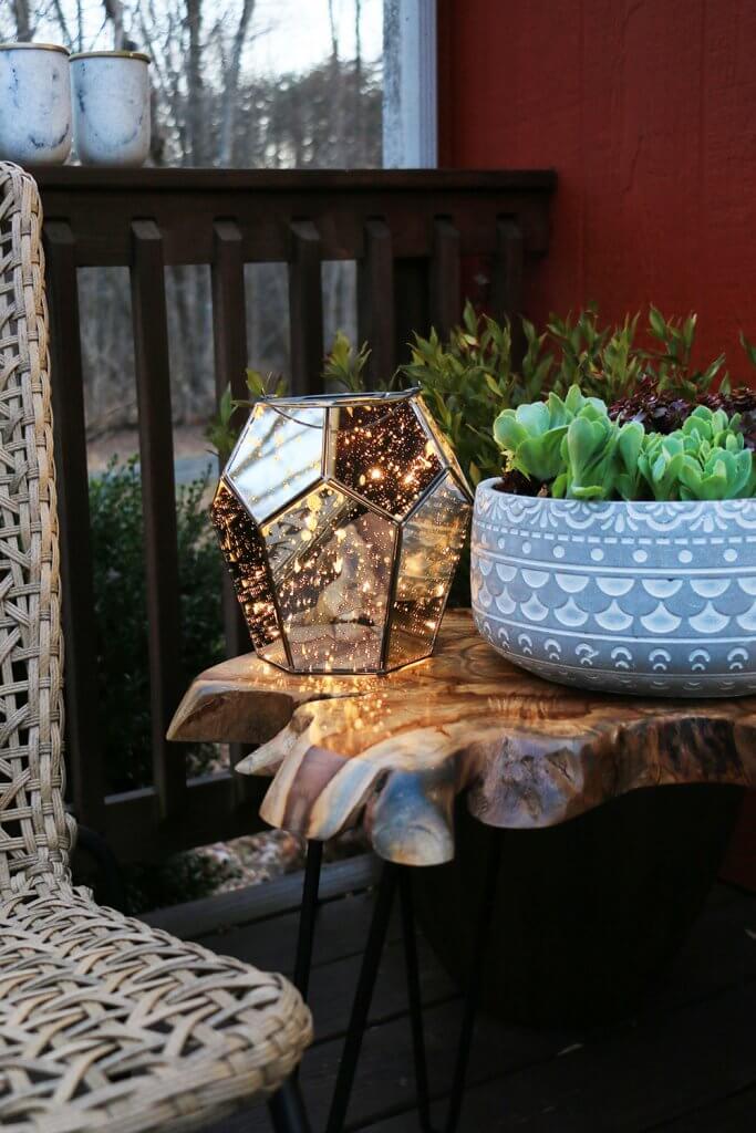 Mercury lantern lit up