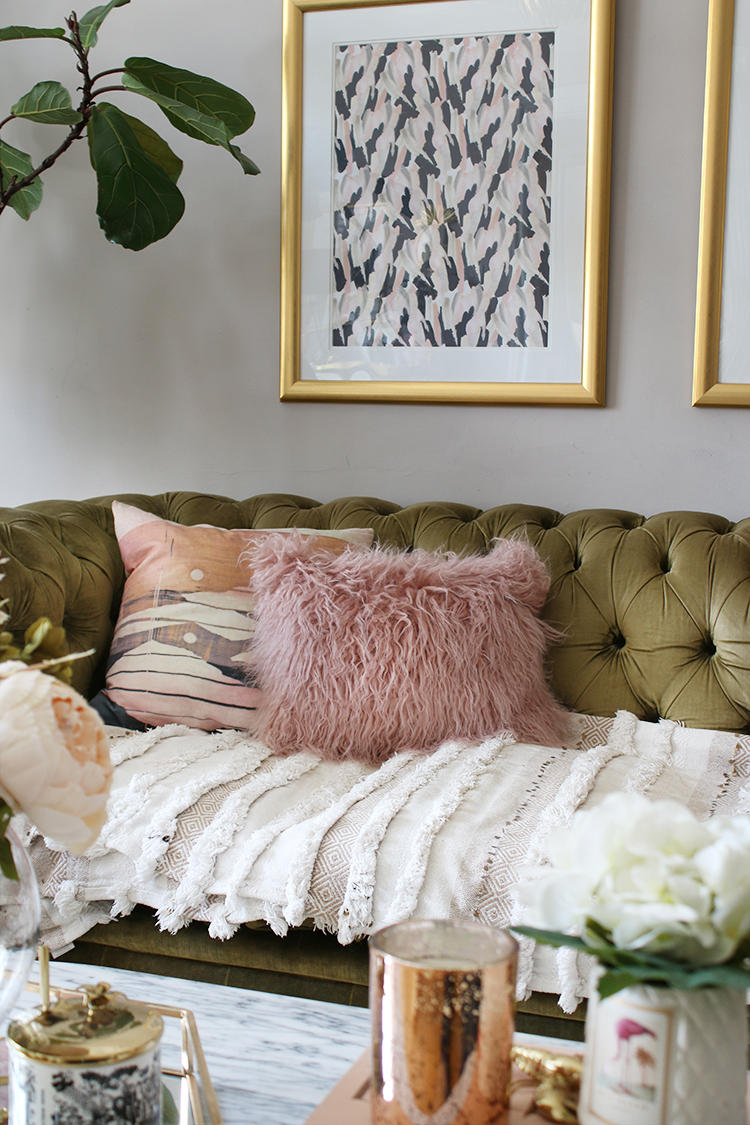 A quick and easy hack to plump up your sofa cushions. (+Leather Care!) - In  Honor Of Design