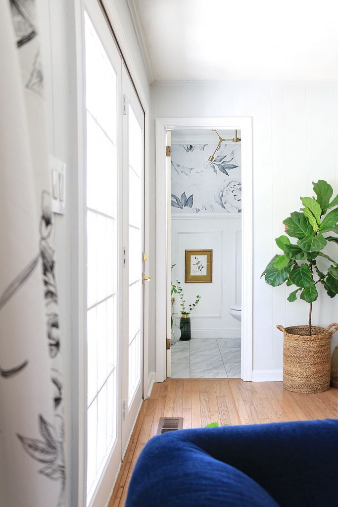 Parisian Inspired Powder Room Makeover