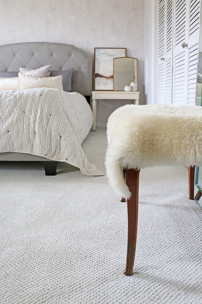 designer carpet in a bedroom