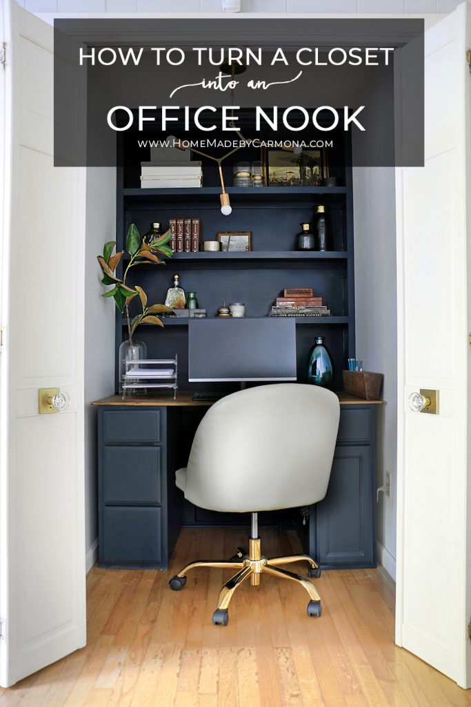 How To Turn A Closet Into An Office Nook - Home Made by Carmona