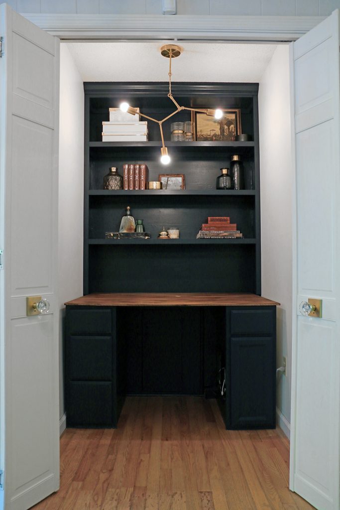 How to Turn a Closet Into Built In Shelves