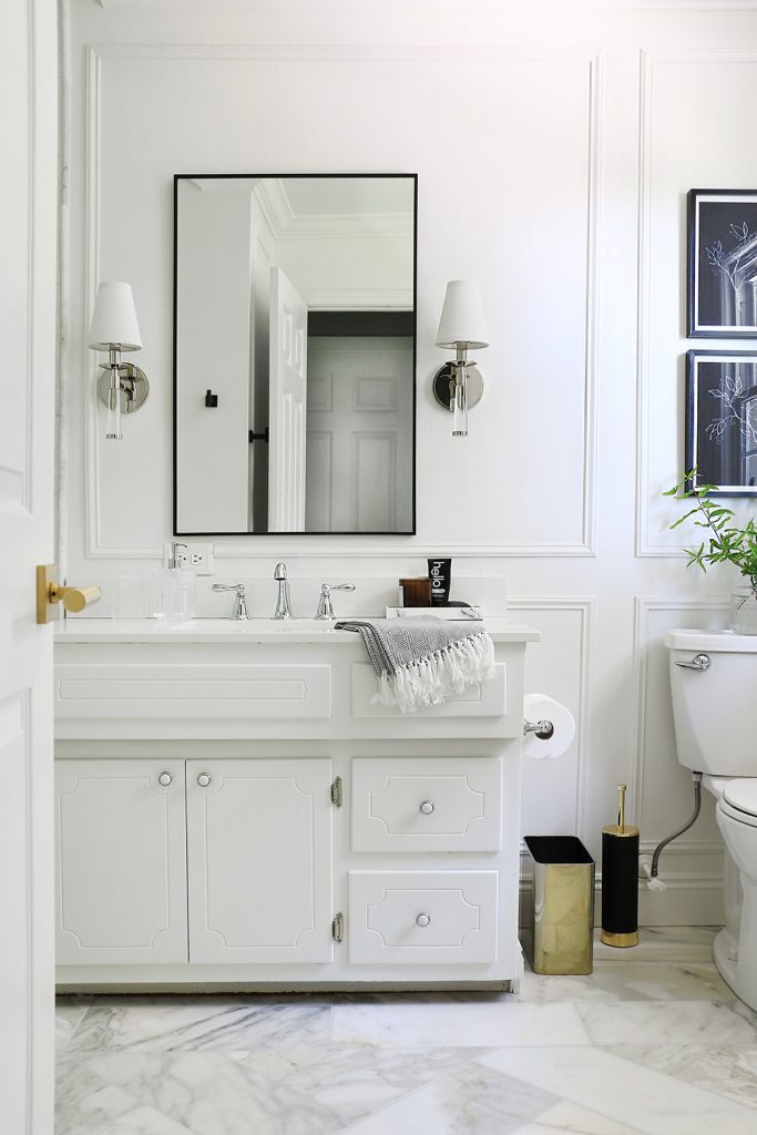 Walk in closet & master bath vanity finished in