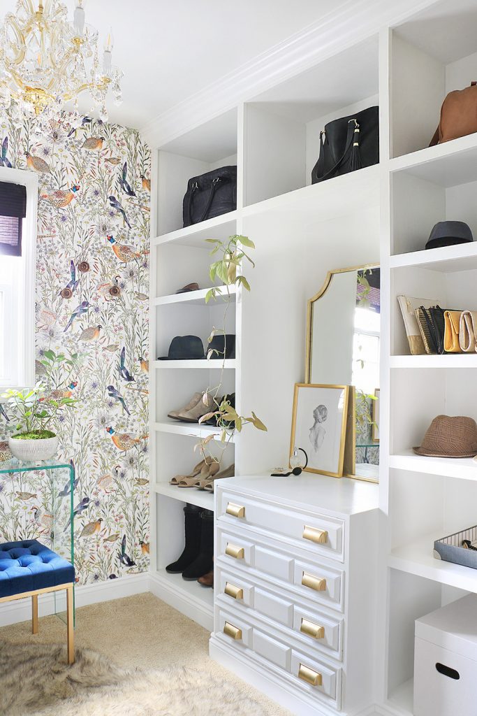 Walk in closet & master bath vanity finished in