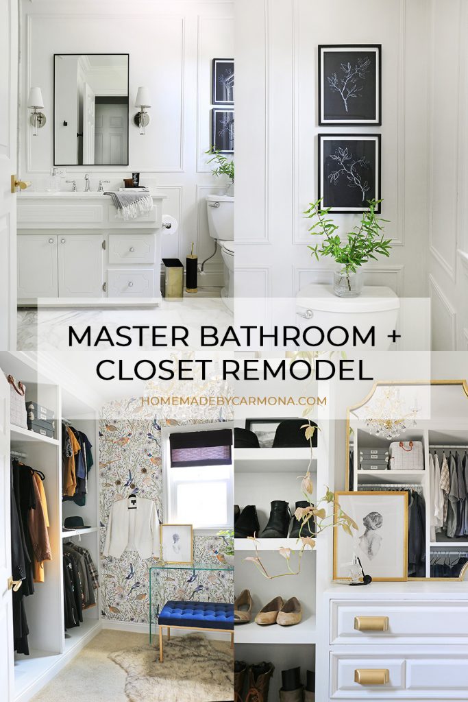 Master Closet Bathroom Nook Reveal Home Made By Carmona - Master Bathroom Closet Design Ideas