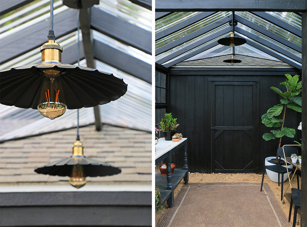 Light fixtures in the greenhouse