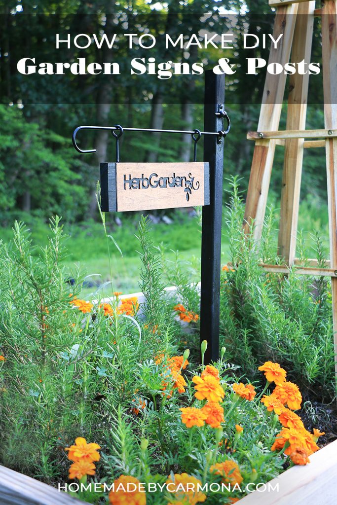 garden signs and DIY garden posts