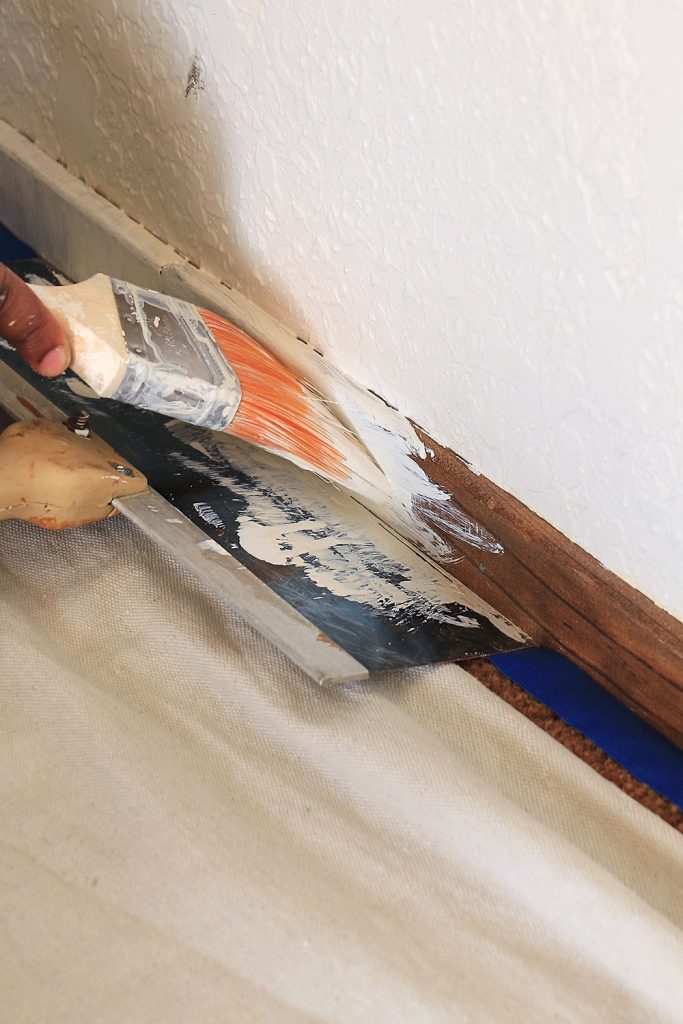 paint hack for baseboards