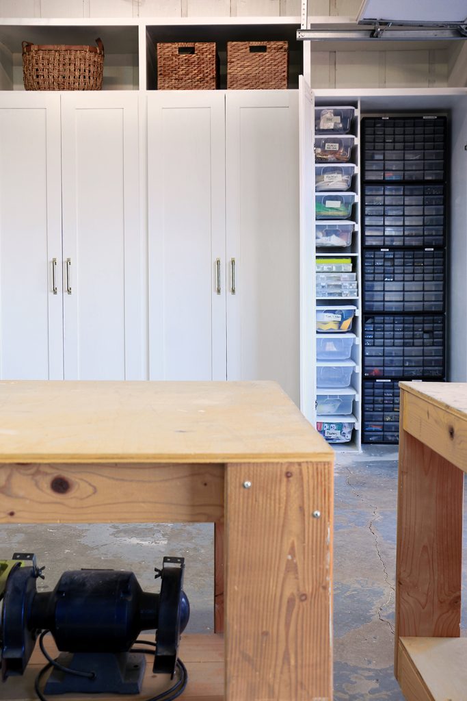 built-in storage cabinets in garage